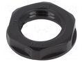 Nut; PG9; polyamide; black; Thread: PG; -20÷90°C BM GROUP BM4809N
