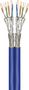 CAT 7A Duplex Network Cable, S/FTP (PiMF), blue, 100 m - Copper conductor (CU), AWG 22/1 (solid), halogen-free cable sheath (LSZH) 91896