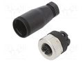 Connector: M12; female; 713; 4A; 250V; IP67; for cable; PA; 18AWG BINDER 99-0430-314-04
