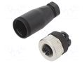 Connector: M12; female; 713; 4A; 250V; IP67; for cable; PA; 18AWG BINDER 99-0430-314-04