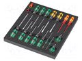 Kit: screwdrivers; in a foam tray; Phillips,Pozidriv®,slot WERA WERA.05150101001