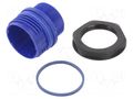 Enclosure for connectors: circular; Han® F+B; IP67,IP6K9K; blue HARTING 09155130102