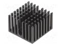 Heatsink: extruded; grilled; BGA,FPGA; black; L: 27mm; W: 27mm BOYD CORP 374424B00035G