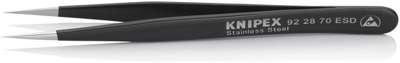 KNIPEX 92 28 70 ESD Universal Tweezers ESD Smooth 110 mm 92 28 70 ESD 4003773054788