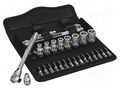 Wrench-set; socket spanner; 1/4"; 28pcs. WERA WERA.05004018001