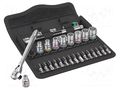 Wrenches set; inch,socket spanner; Mounting: 1/4"; 28pcs. WERA WERA.05004021001