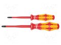 Kit: screwdrivers; insulated; 1kVAC; PlusMinus PZ-type; 2pcs. WERA WERA.05006470001