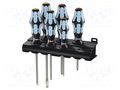 Kit: screwdrivers; hanger; Phillips,slot; Kit: screwdrivers; 6pcs. WERA WERA.05032060001