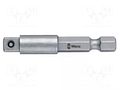 Adapter; Overall len: 100mm; Mounting: hexagon 1/4"/ square 1/4" WERA WERA.05050210001