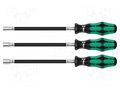 Kit: screwdrivers; with flexible shaft; 6-angles socket; 3pcs. WERA WERA.05135311001