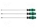 Kit: screwdrivers; Phillips,Pozidriv®,slot; Kit: screwdrivers WERA WERA.05347735002