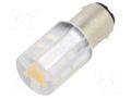 LED lamp; yellow; BA15D,T20; 230VDC; 230VAC; plastic; -20÷60°C CML INNOVATIVE TECHNOLOGIES 18561232