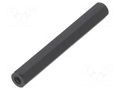 Screwed spacer sleeve; hexagonal; polyamide; M2,5; L: 40mm; black DREMEC TFF-M2.5X40/DR182
