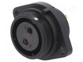 Connector: circular; socket; female; PIN: 2; IP68; SP21; 30A; 500V WEIPU SP2113/S2