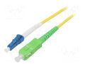 Fiber patch cord; OS2; LC/UPC,SC/APC; 3m; 9/125um; LSZH; yellow GOOBAY SCA-LCU/OS2-030YL