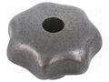 Knob; Ø: 40mm; Int.thread: M8; cast iron; DIN 6336 ELESA+GANTER DIN6336-GG-40-M8-D