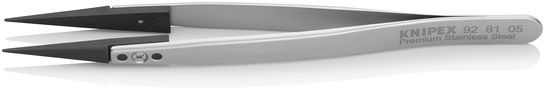 KNIPEX 92 81 05 Tweezers with exchangeable tips ESD Smooth 130 mm 92 81 05 4003773087175