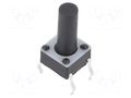 Microswitch TACT; SPST-NO; Pos: 2; 0.05A/12VDC; THT; 1.57N; 6x6x4mm E-SWITCH TL1105HF160Q