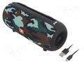 Speaker; camo; Jack 3,5mm,microSD,USB B micro; Bluetooth 5.1 GEMBIRD SPK-BT-17-CM