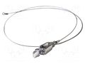 Ground/earth cable; ring terminal,aligator clip; Len: 1m; steel MUELLER ELECTRIC AI-000457