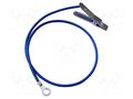 Ground/earth cable; ring terminal,aligator clip; Len: 0.46m MUELLER ELECTRIC AI-000473