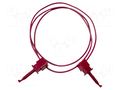 Test lead; 5A; clip-on hook probe,both sides; Urated: 300V; red MUELLER ELECTRIC BU-1010-A-36-2