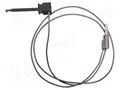 Test leads; 5A; clip-on hook probe,banana plug 4mm; Urated: 300V MUELLER ELECTRIC BU-1120-A-36-0