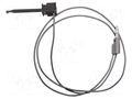 Test leads; 5A; clip-on hook probe,banana plug 4mm; Urated: 300V MUELLER ELECTRIC BU-1120-A-48-0