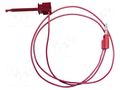 Test leads; 5A; clip-on hook probe,banana plug 4mm; Urated: 300V MUELLER ELECTRIC BU-1120-A-60-2