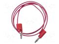Test lead; 5A; banana plug 4mm,both sides; Urated: 300V; Len: 0.9m MUELLER ELECTRIC BU-2020-A-36-2
