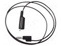 Test lead; 5A; banana plug 4mm,aligator clip; Urated: 300V; black MUELLER ELECTRIC BU-2030-A-24-0