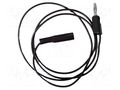 Test lead; 5A; banana plug 4mm,aligator clip; Urated: 600V; black MUELLER ELECTRIC BU-2031-A-12-0
