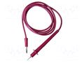 Test lead; 10A; probe tip,banana plug 4mm; Urated: 600V; Len: 1.2m MUELLER ELECTRIC BU-2641-D-48-2