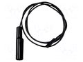 Test lead; 5A; square pin receptacle,crocodile clip; Len: 0.61m MUELLER ELECTRIC BU-3180-E-24-0