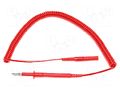Test lead; 20A; probe tip,banana plug 4mm; Urated: 1kV; Len: 0.61m MUELLER ELECTRIC BU-4061-C-24-2