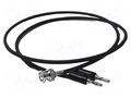 Test lead; BNC plug,banana plug double 4mm; Urated: 500V; black MUELLER ELECTRIC BU-5070-B-24-0