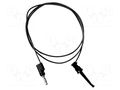 Test lead; 5A; clip-on hook probe,banana plug 4mm; Len: 0.3m MUELLER ELECTRIC BU-P3782-12-0