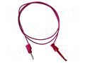 Test lead; 5A; clip-on hook probe,banana plug 4mm; Len: 0.9m; red MUELLER ELECTRIC BU-P3782-36-2