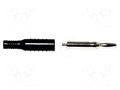 Connector: 4mm banana; plug; 15A; black; nickel plated; brass MUELLER ELECTRIC BU-P5169-0