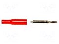 Connector: 4mm banana; plug; 15A; red; nickel plated; brass MUELLER ELECTRIC BU-P5169-2