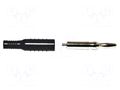 Connector: 4mm banana; plug; 15A; black; nickel plated; brass MUELLER ELECTRIC BU-P5170-0