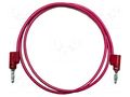 Test lead; 15A; banana plug 4mm,both sides; Urated: 1kV; Len: 0.6m MUELLER ELECTRIC BU-PB24-2
