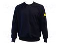 Sweatshirt; ESD; S; cotton,polyester,conductive fibers ANTISTAT ATS-108-6500
