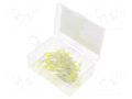 Diode: LED-kit; THT; 3mm; 100pcs; yellow; 1.8÷2.4VDC; plastic box OPTOSUPPLY OKLEDT3100Y5