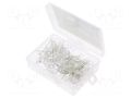 Diode: LED-kit; THT; 5mm; 100pcs; white; 2.7÷3.4VDC; plastic box OPTOSUPPLY OKLEDT5100W6
