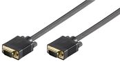 Full HD SVGA Monitor Cable, gold-plated, 0.8 m, black - VGA male (15-pin) > VGA male (15-pin) 93005