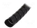 Spiral wrapping; ØBundle : 34mm; polypropylene; black; L: 1m HELLERMANNTYTON SPF30-PP-BK