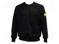 Sweatshirt; ESD; M; cotton,polyester,conductive fibers; black ANTISTAT ATS-108-6702