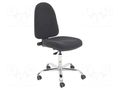 Chair; ESD; Seat dim: 460x430mm; Back dim: 440x510mm; 480÷610mm RT WORK ESD-CHAIR02