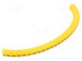 Markers; Marking: =; 2.5÷5mm; PVC; yellow; -30÷60°C; leaded; PA-1 PARTEX PA-10003PV40.EQUAL
